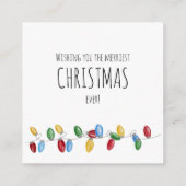 Carte D'accompagnement Luminaire de Noël Vintage (Dos)