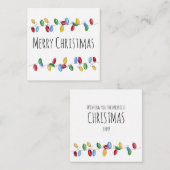 Carte D'accompagnement Luminaire de Noël Vintage (Devant / Derrière)