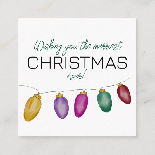 Carte D'accompagnement Luminaire de Noël Vintage (Dos)