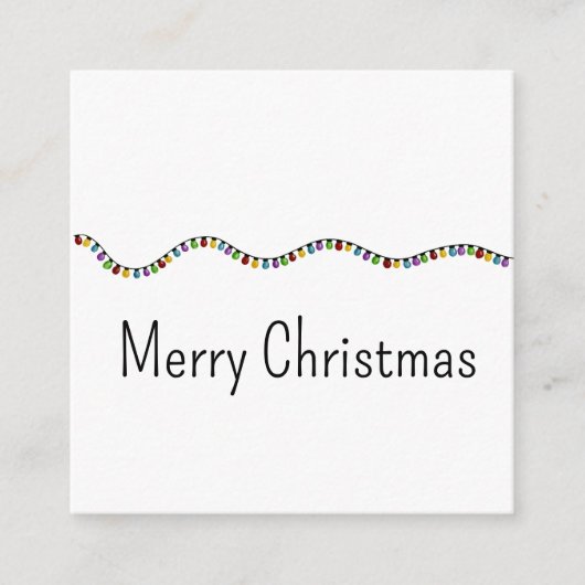 Carte D'accompagnement Luminaire de Noël Vintage (Devant)