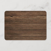 Carte D'accompagnement Luminaires rustiques livres de baby shower de verd (Dos)