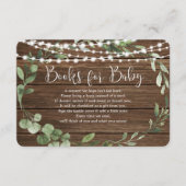 Carte D'accompagnement Luminaires rustiques livres de baby shower de verd (Devant)