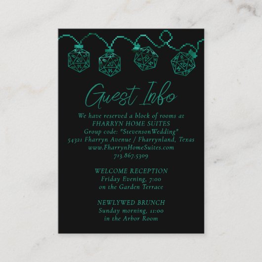 Carte D'accompagnement Luminateurs RPG | Détails de la table Imaginaire v (Devant)