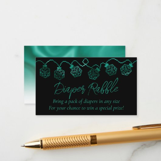 Carte D'accompagnement Luminateurs RPG | Papier à couche turquoise Imagin (Devant/Arrière en situation)