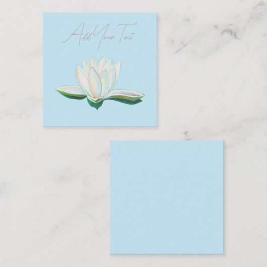 Carte D'accompagnement Lumineuse de lotus blanc (Devant / Derrière)