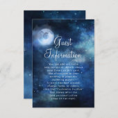 Carte D'accompagnement Lunar Sky Pleine lune Celestial Mariage Informatio (Devant / Derrière)