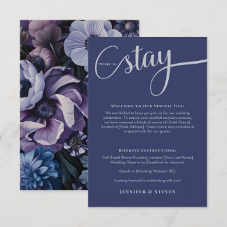 Carte D'accompagnement Lune botanique | Hébergement Floral gothique