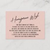 Carte D'accompagnement Lune de miel Souhaite une écriture manuscrite mode (Devant)