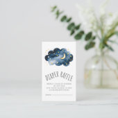 Carte D'accompagnement Lune et étoiles Baby Boy Diaper Raffle (Debout devant)