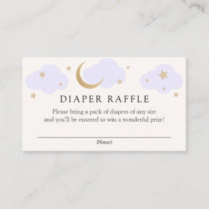 Carte D'accompagnement Lune et Stars Diaper Raffin insert card