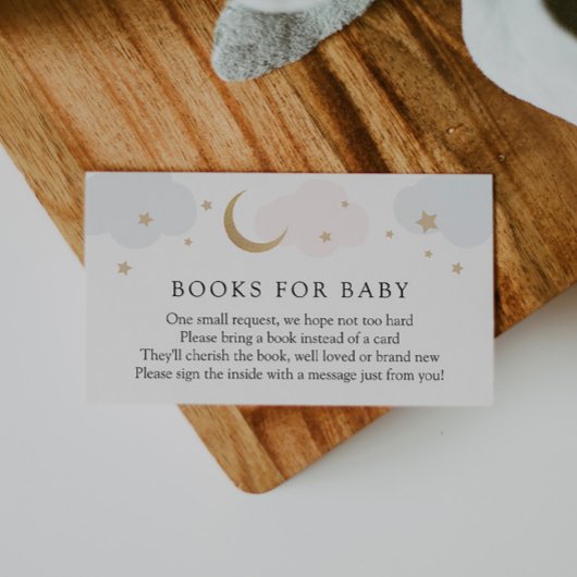 Carte D'accompagnement Lune et Stars Livres pour Baby insert card