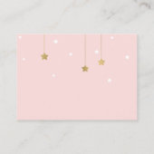 Carte D'accompagnement Lune rose et étoiles, insertion d'invitation (Dos)