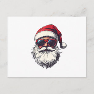 Carte D'accompagnement Lunettes de soleil rétro visage Cool Santa Claus N