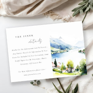 Carte D'accompagnement Lungern Suisse Paysage Détails de mariage