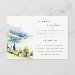 Carte D'accompagnement Lungern Suisse Paysage Réception de Mariage