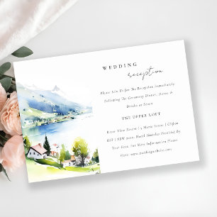 Carte D'accompagnement Lungern Suisse Paysage Réception de Mariage