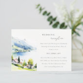 Carte D'accompagnement Lungern Switzerland Landscape Wedding Reception (Debout devant)