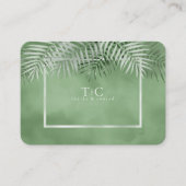 Carte D'accompagnement Lush Palm Leaf Mariage site Web Moss Green ID956 (Devant)