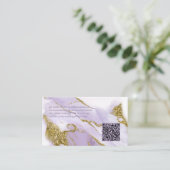 Carte D'accompagnement Lux Ink Lavender Abstrait Mariage Website ID990 (Debout devant)