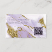 Carte D'accompagnement Lux Ink Lavender Abstrait Mariage Website ID990 (Devant)