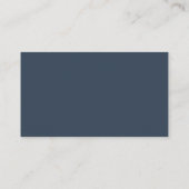 Carte D'accompagnement Luxe Bleu Nuit | Code QR du site Web de mariage (Dos)
