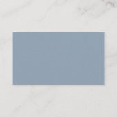 Carte D'accompagnement Luxe Bleu Poussiéreux | Code QR du site Web de mar (Dos)