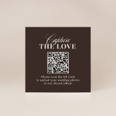 Carte D'accompagnement Luxe Brown | QR Code Wedding Capture the Love
