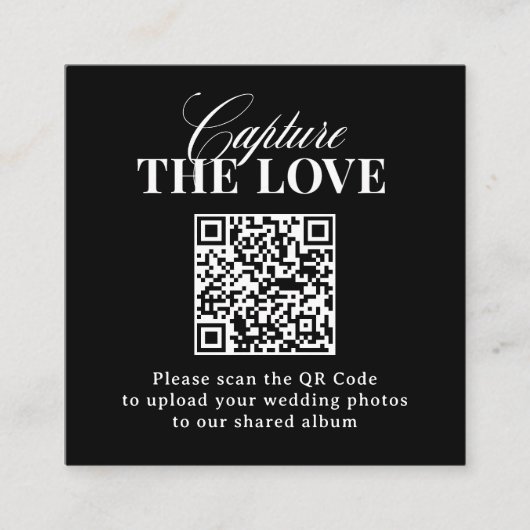 Carte D'accompagnement Luxe classique | Le Mariage de code QR capte l'amo (Devant)