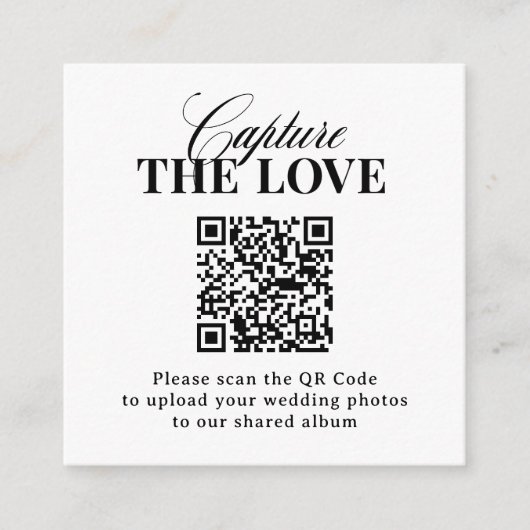 Carte D'accompagnement Luxe classique | Le Mariage de code QR capte l'amo (Devant)
