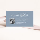 Carte D'accompagnement Luxe Dusty Blue | Wedding Website QR Code