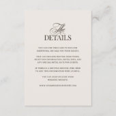 Carte D'accompagnement Luxe Ivory and Dark Brown | Wedding Guest Details (Devant)