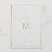 Carte D'accompagnement Luxe or blanc dentelle florale française Détails (Dos)