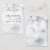 Carte D'accompagnement Luxe Silver Mariage Détails de l'hébergement (Devant / Derrière)