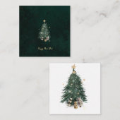 Carte D'accompagnement Luxurious, artistic design with a festive tree (Devant / Derrière)