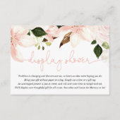 Carte D'accompagnement Lys floral blanc rose (Devant)