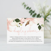 Carte D'accompagnement Lys floral blanc rose (Debout devant)