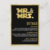 Carte D'accompagnement M. et Mme Black Gold Sci Fi Thème (Devant)