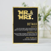 Carte D'accompagnement M. et Mme Black Gold Sci Fi Thème (Debout devant)