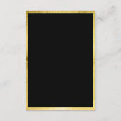 Carte D'accompagnement M. et Mme Black Gold Sci Fi Thème (Dos)