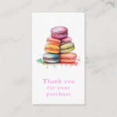 Carte D'accompagnement Macarons couleur Merci (Devant)