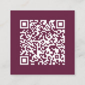Carte D'accompagnement Magenta | Code QR | Réponse au mariage (Dos)