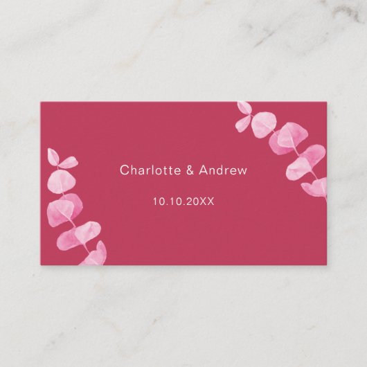 Carte D'accompagnement Magenta mariage site de réponse QR code RSVP (Devant)