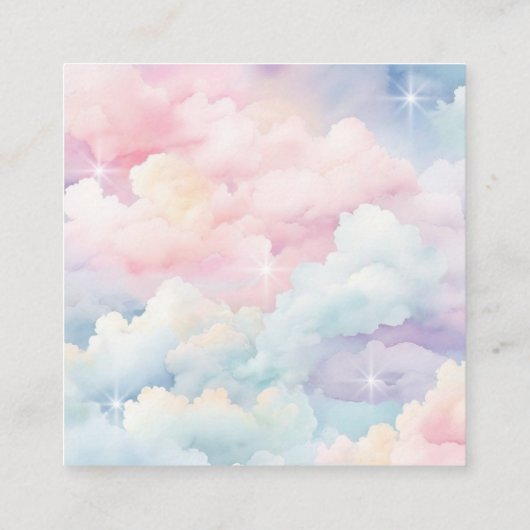 Carte D'accompagnement Magic Clouds Sky Conseil et souhaits Fête des mari (Dos)