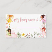 Carte D'accompagnement Magie Quel Est Votre Nom De Fée Jeu D'Anniversaire (Devant)