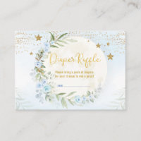 Magique Lune Étoiles Bleu Or Floral Déchets Raffle