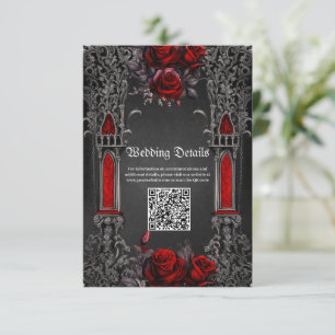 Carte D'accompagnement Magnifique design mariage gothique foncé.