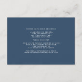 Carte D'accompagnement Magnifique Indigo Blue et Gold Abstrait (Dos)
