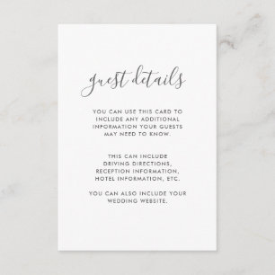 Carte D'accompagnement Magnifique Mariage pourpre doux Détails