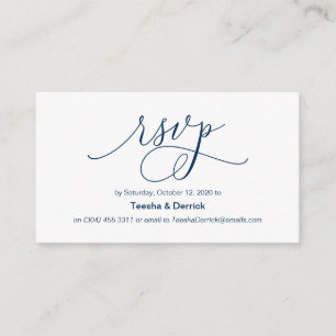 Carte D'accompagnement Magnifique Rose de marine moderne romance, Mariage