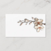 Carte D'accompagnement Magnolia 3D Flowers RSVP Online (Dos)